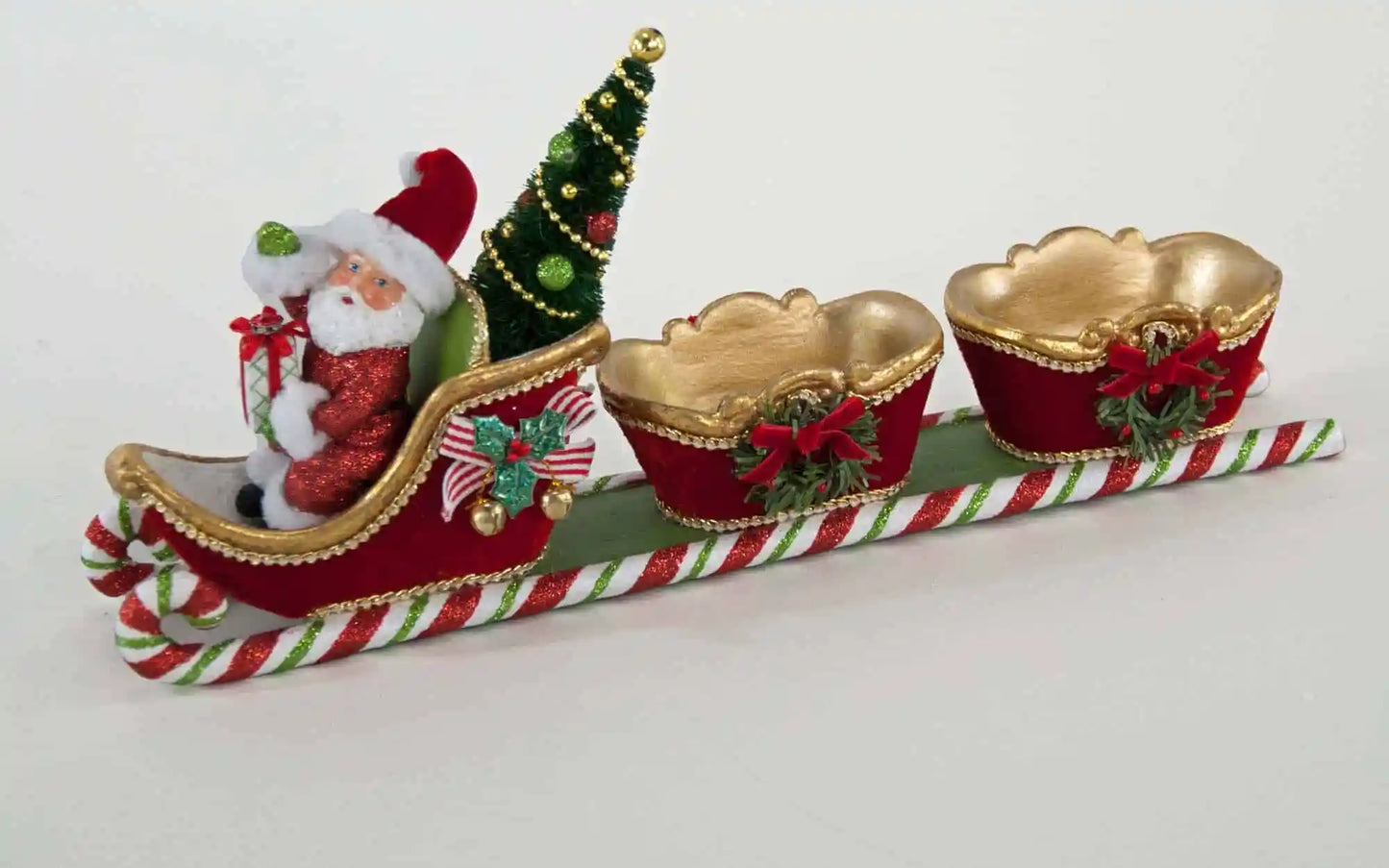 Katherine's Collection Santa Sled with Two Containers