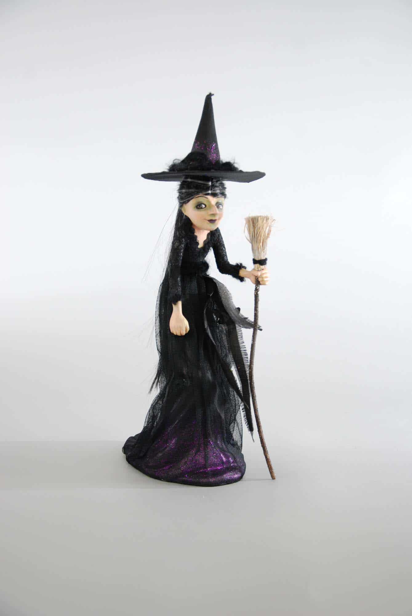 Katherine's Collection Witch With Broom Tabletop