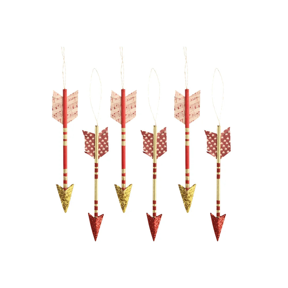 Bethany Lowe Valentine Arrow Ornament Set/6