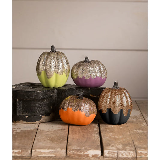 Bethany Lowe Electric Halloween Pumpkins Set/4