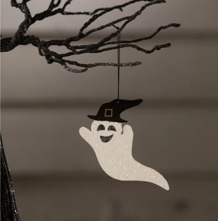 Bethany Lowe Tin Ghosties Witch Ornament