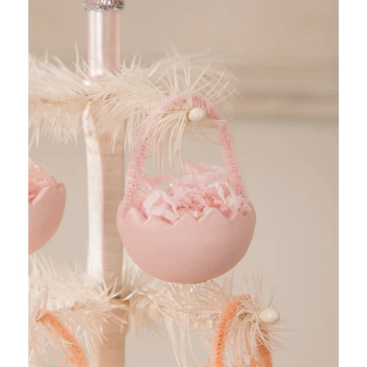 Bethany Lowe Cracked Egg Pink Ornament