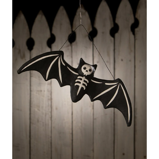 Bethany Lowe Large Skeleton Bat Paper Mache